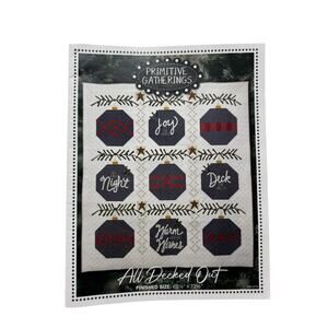 PRIMITIVE GATHERINGS All Decked Out Quilt Pattern Christmas Holiday Ornaments